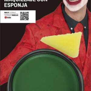 maquillaje con esponja verde oscuro