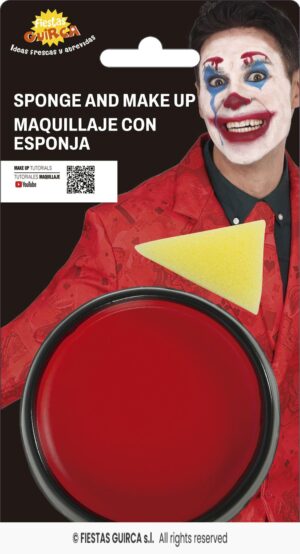 maquillaje con esponja rojo