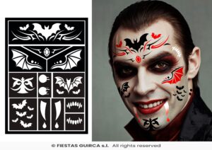Plantilla maquillaje vampiro