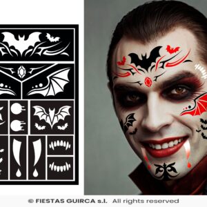 Plantilla maquillaje vampiro
