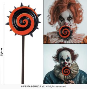 Piruleta roja y negra 20 cm