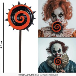 Piruleta roja y negra 20 cm