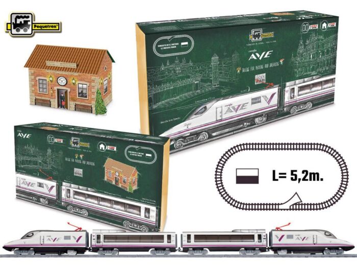 Tren Eléctrico Renfe AVE con Estación y Encarrilador - Imagen 1