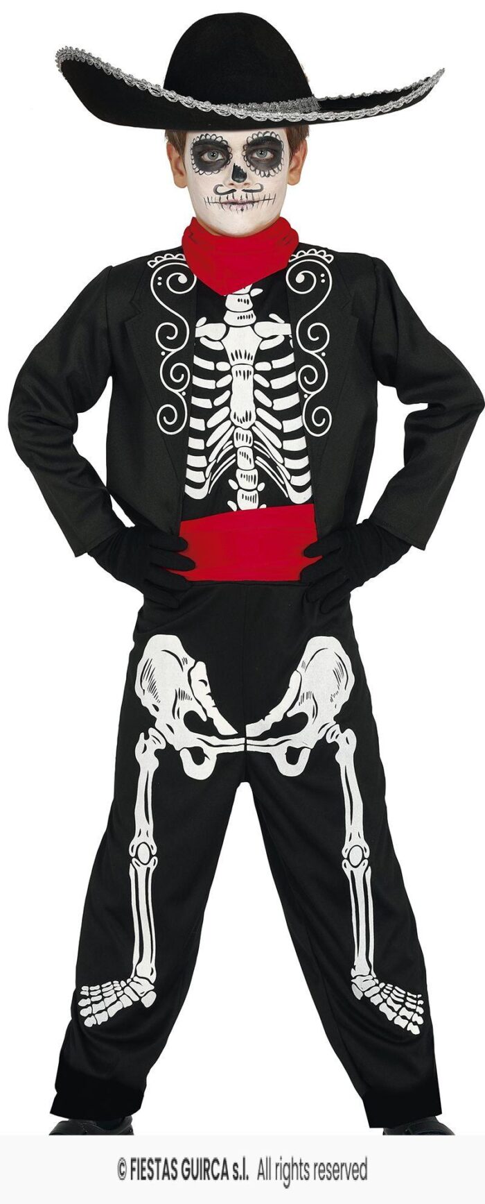 Disfraz Mariachi skeleton mexicano 5-6 años - Imagen 1