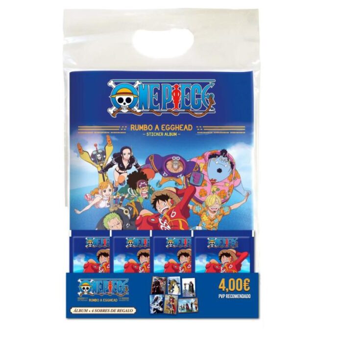 One Piece Starter Pack Álbum y 4 Sobres - Imagen 1