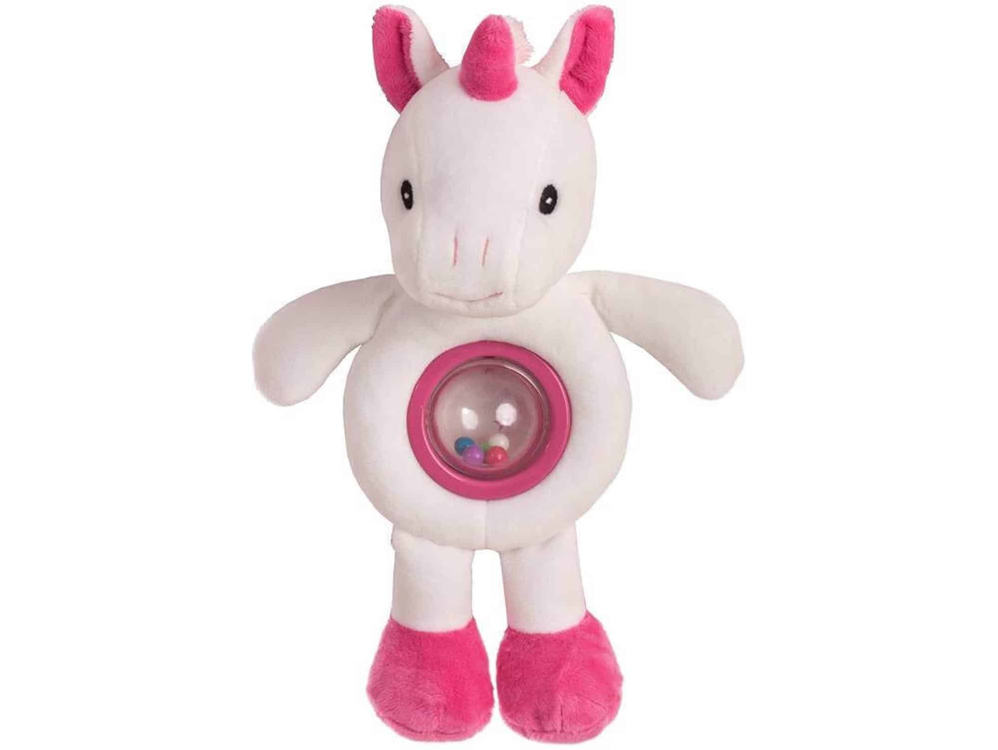SONAJERO UNICORNIO ROSA 28CM
