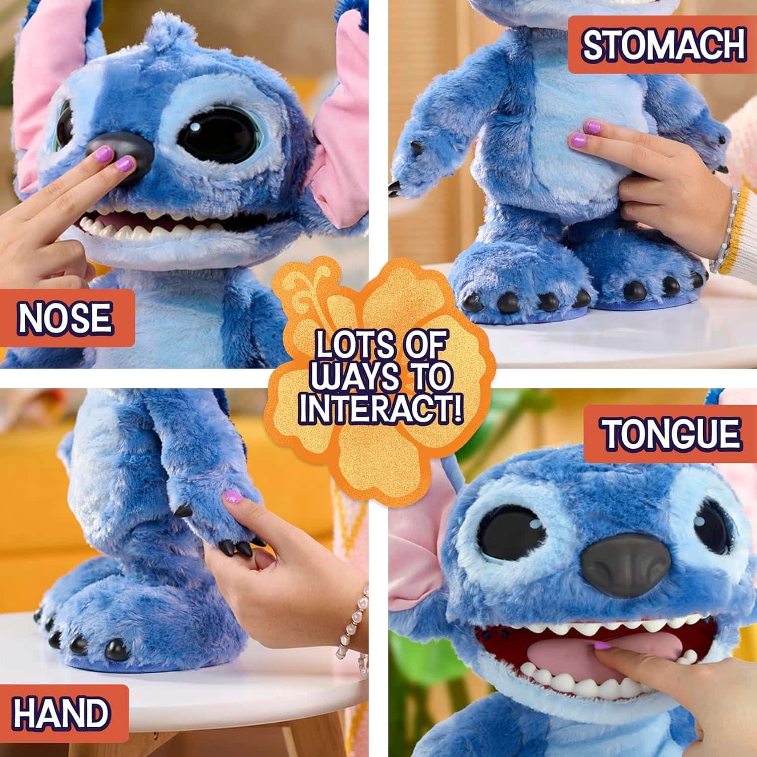 Peluche Interactivo Stitch 34 cm – Disney con +100 Sonidos - Imagen 4