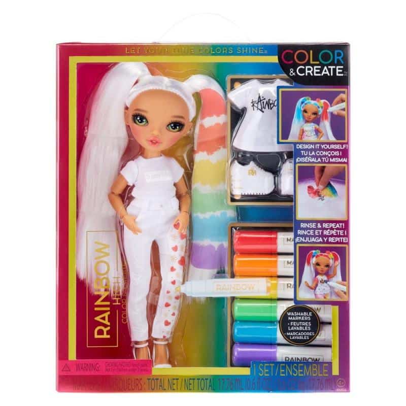 Rainbow High Color & Create Muñeca Ojos Verdes