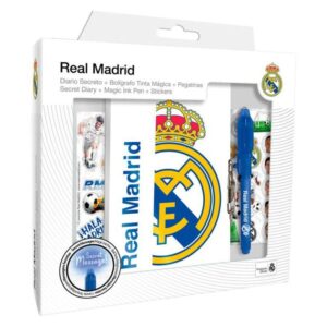 Diario con boligrafo magico real madrid