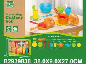 Menaje Ecológico Infantil 25 Piezas – Set de Cocina de Juguete