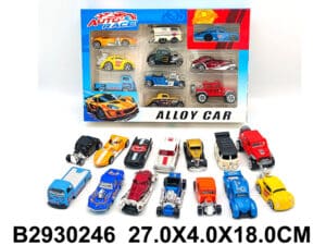 Caja 10 Coches de Metal para niños – Set de vehículos metálicos