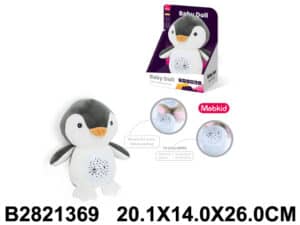 Pingüino Peluche con Proyector y Luz Nocturna – Baby Doll