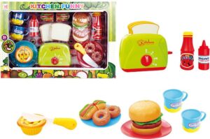 Caja Tostadora 20 Piezas para niños  – Set de meriendas y cocina infantil