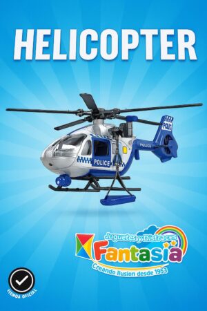 Helicóptero de Policía 41 cm con Luces, Sonido y Puertas Abatibles