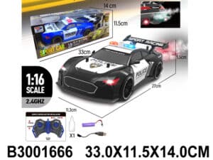 Rc Coche Policia 1,16 Humo