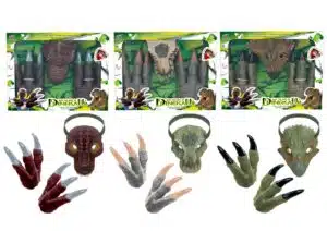 Caja Máscara y Garras de Dinosaurio – Set de Disfraz Infantil