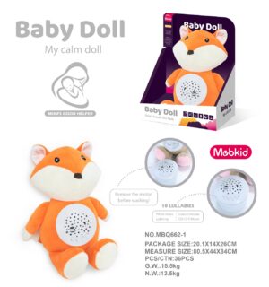 Zorrito Naranja del Desierto con Luz y Sonido – Peluche Baby Doll