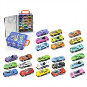 Maletin Metalico Con 18 Coches Metalicos
