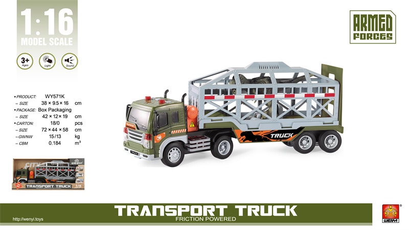 Camion Con Jaula Dinosaurio 40Cm. Luces Y Sonidos