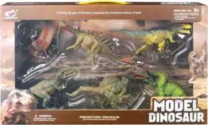 Caja de 6 Dinosaurios – Figuras Prehistóricas Infantiles