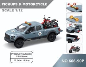 Pickup con Moto y Luz y Sonido – Vehículo 1:12