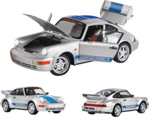 Porsche 911 1:24 Metal con Luces, Sonidos y Puertas Aperturables