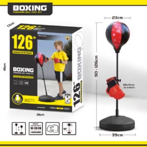 Punching Ball de Boxeo Infantil Ajustable 90–126 cm con Guantes