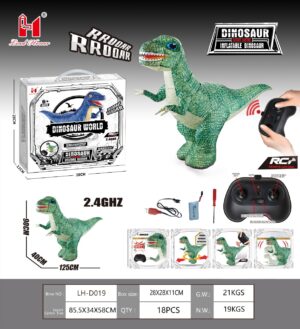 Rc Dinosaurio Inflable 90Cm.