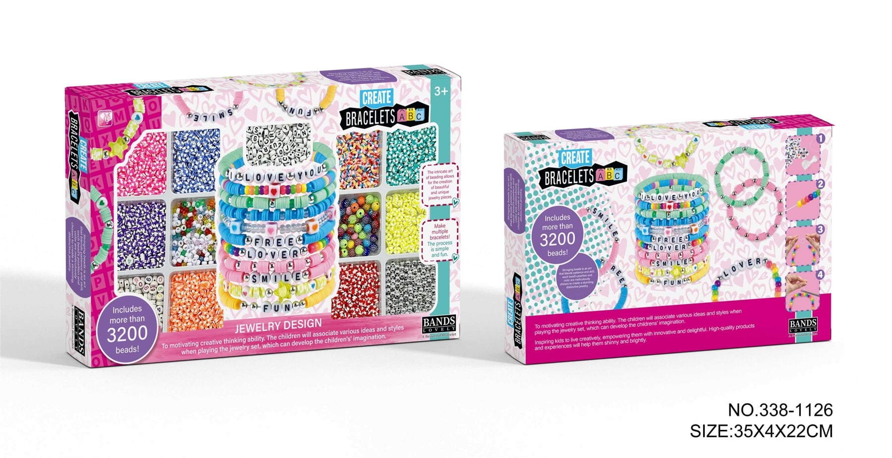 Caja Abalorios Pulseras 3200Pz.