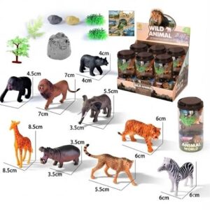 Bote Animales de la Selva – 16 Piezas