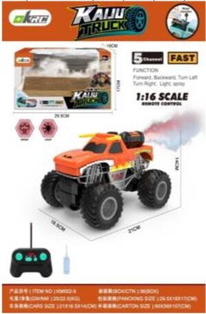 RC Monster Bull 1:16 – Coche Teledirigido con Luces, Sonido y Humo