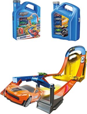Garrafa Pista de Coches 2 en 1 – Maletín con Circuito y Lanzador