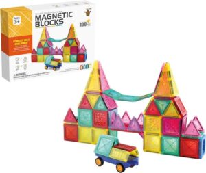 Set de Piezas Magnéticas 100 Pcs – Construcciones 3D Educativas