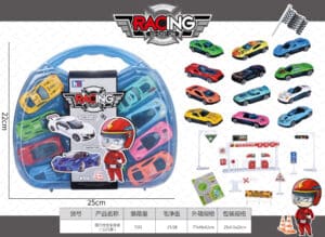 Maletín con 6 Coches Deportivos – Set de Coches para garajes