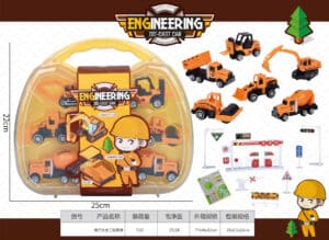 Maletín con 6 Vehículos de Obras – Set de Construcción