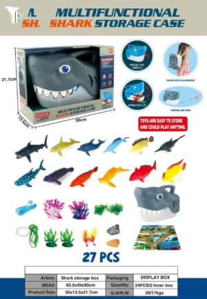 Cabeza Tiburón con Animales Marinos – Set 27 Piezas
