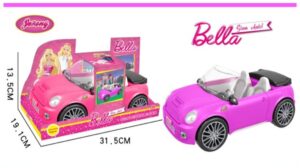 Coche Bella Glam Rosa – Vehículo para Muñecas tamaño Barbie