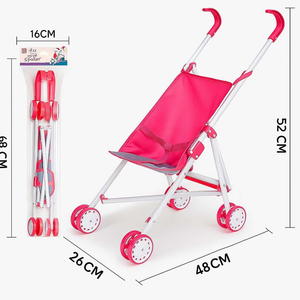 Silleta Bastón Rosa para Muñecas