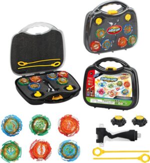 Maletín con 6 Peonzas – Set de Batalla con Lanzadores