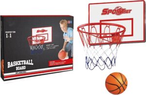 Canasta de Baloncesto con Tablero y Aro 42 cm – Set Completo Infantil