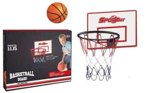 Canasta de Baloncesto con Tablero y Aro 37 cm – Set Completo Infantil