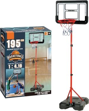 Canasta de Baloncesto con Pie Ajustable 195 cm – Set Completo Infantil