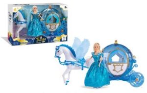 Carroza Grande Azul Con Muñecas