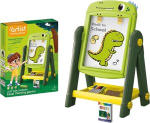 Pizarra Dino 49 cm Doble Cara con Accesorios