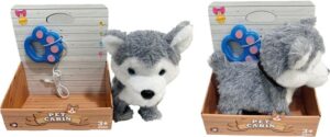 Perro Andador con Mando 20 cm para niños +3 años – Mascota interactiva Husky de peluche