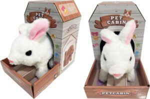 Conejo Andador 14 cm para niños +3 años – Mascota interactiva de peluche