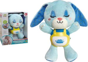Peluche Conejo Azul con Luces y Música – 29 cm