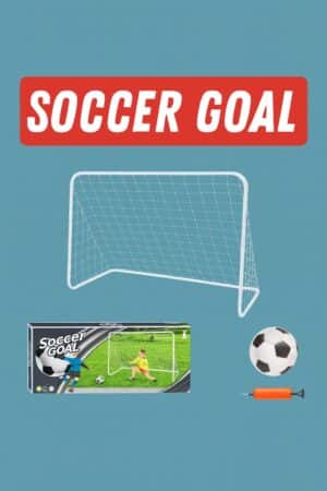 Portería metálica 120 cm para niños – Set con balón y bomba