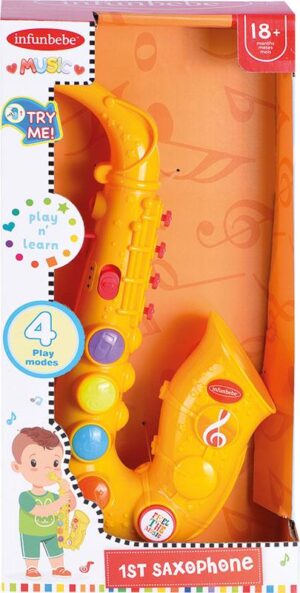 Saxofón Infantil con Luces y Sonidos – Juguete Musical Bebés +18 Meses