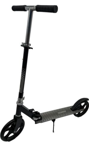 Patinete de 2 Ruedas 200 mm Grande Negro – Scooter Plegable Infantil y Juvenil